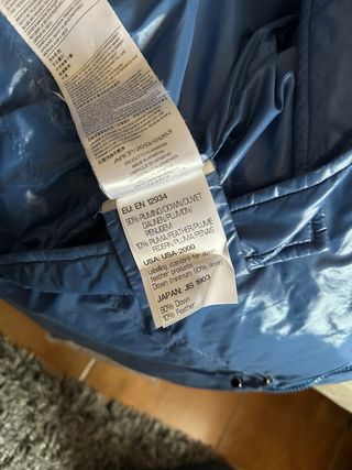 Piumino Moncler Blu Taglia S (unisex)
