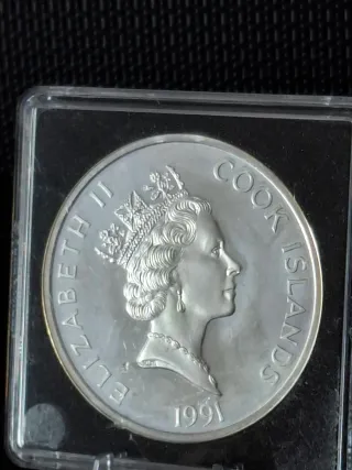 Moneda 50 Dólares Islas Cook 1991-Blister Original