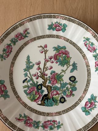 Platos antiguos Pontesa porcelana floral