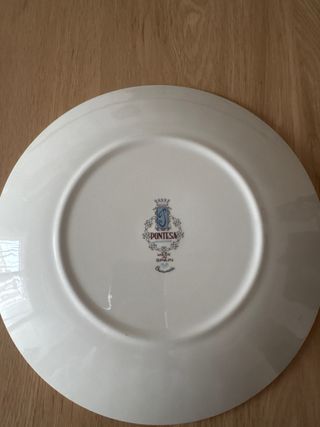 Platos antiguos Pontesa porcelana floral
