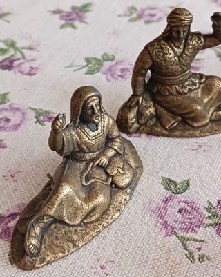 Conjunto 22 figuras Belén bronce fundido