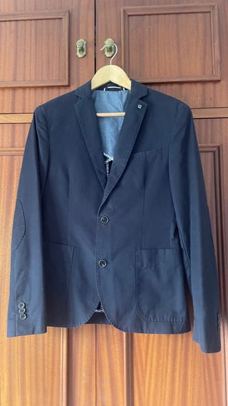 Chaqueta Traje Sport Celio Azul Marino Algodón Tal