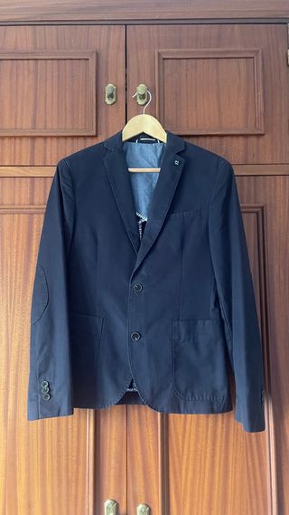 Chaqueta Traje Sport Celio Azul Marino Algodón Tal