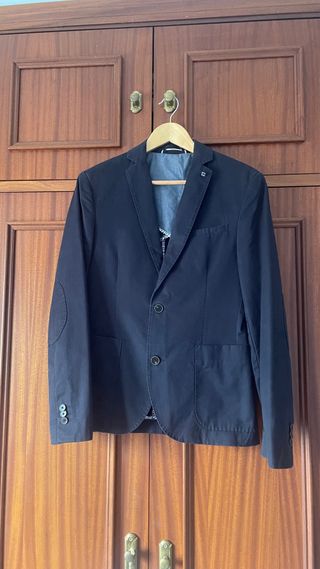 Chaqueta Traje Sport Celio Azul Marino Algodón Tal