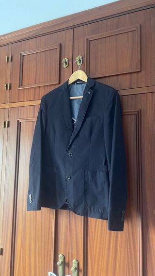 Chaqueta Traje Sport Celio Azul Marino Algodón Tal