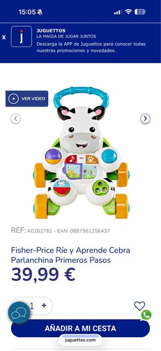 Andador Fisher Cebra Musical