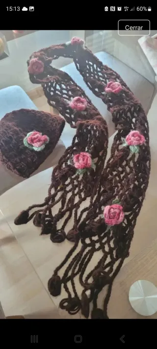 Gorro y bufanda crochet
