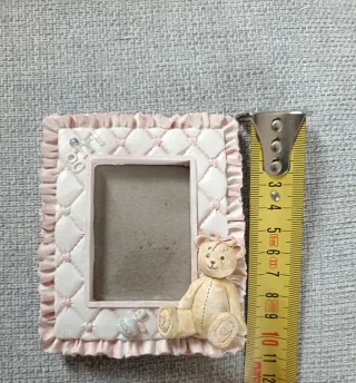 Portarretratos infantil osito rosa