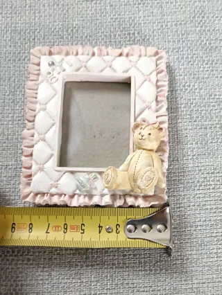 Portarretratos infantil osito rosa