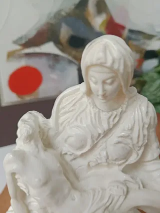 VIRGEN MARÍA PIETA MIGUEL ÁNGEL + ESPEJO REGALO