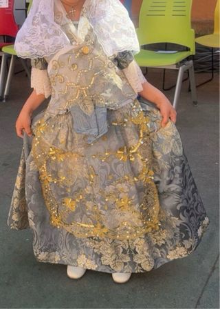 Vestido Fallera Niña 5-7 Años