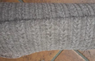 Tessuto maglia melange marrone H 130 cm 170gr. m²