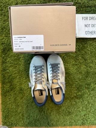 Golden Goose Superstar Talla 43 Blanco/Azul