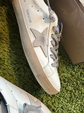 Golden Goose Superstar Talla 43 Blanco/Azul