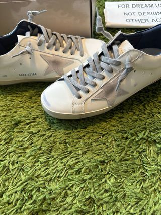 Golden Goose Superstar Talla 43 Blanco/Azul