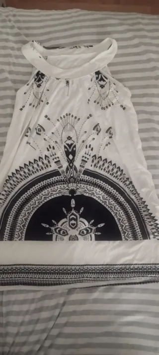 Vestido blanco estampado