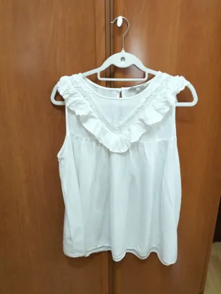 Blusa blanca Clockhouse , talla L