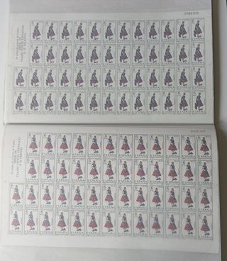 53 Pliegos Sellos Trajes Típicos Españoles.