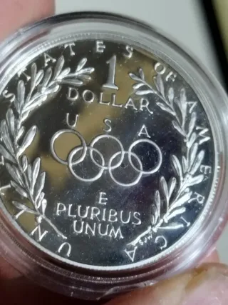 Moneda Plata USA Olimpiada 1983