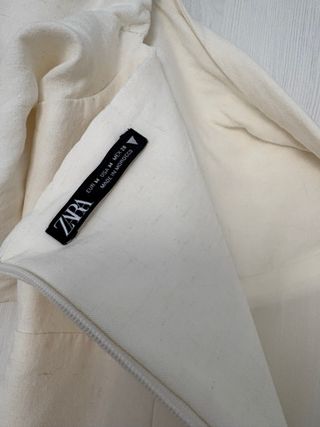 Vestido midi blanco Zara