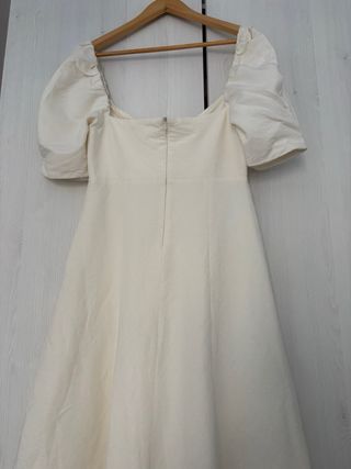 Vestido midi blanco Zara