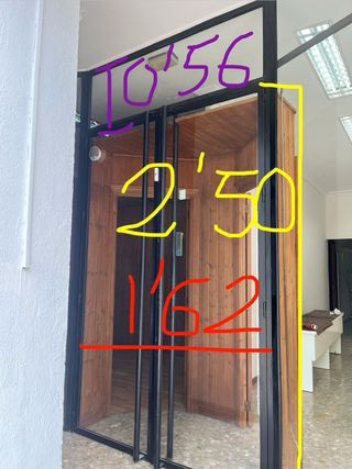 Escaparate y puerta de cristal