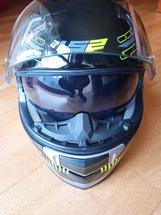Casco LS2 FF396 DART FT2 TRON Negro/Amarillo ( L )