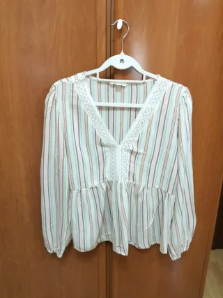 Blusa de rayas de Springfield, talla M