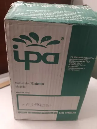 12 Piattini Illy Espresso Porcellana 12 cm