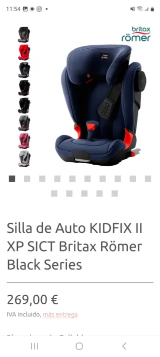 Silla coche Britax Römer negra