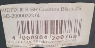 Silla coche Britax Römer negra