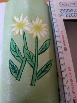 Umidificatore terracotta decorato fiori