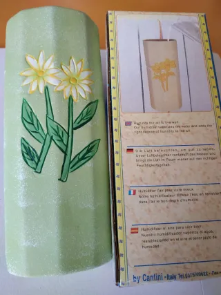 Umidificatore terracotta decorato fiori
