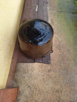 Calderone di rame antico