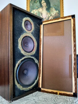 2 Altavoces Antiguos Madera Años 70