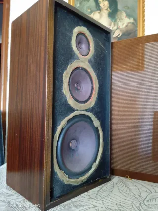 2 Altavoces Antiguos Madera Años 70