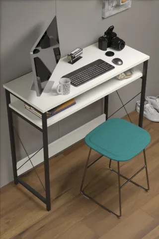 Mesa de Ordenador Moderna Industrial 90x37x78cm