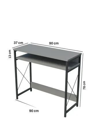 Mesa de Ordenador Moderna Industrial 90x37x78cm