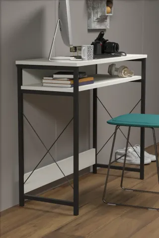 Mesa de Ordenador Moderna Industrial 90x37x78cm