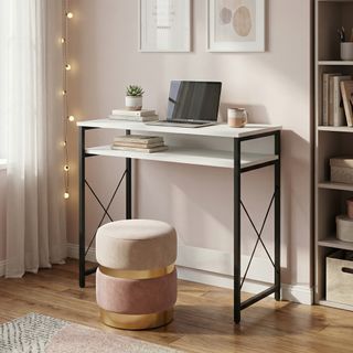 Mesa de Ordenador Moderna Industrial 90x37x78cm