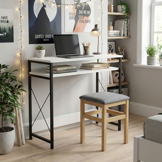 Mesa de Ordenador Moderna Industrial 90x37x78cm