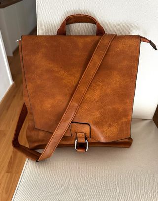 Bolso/Mochila Piel Marrón Nuevo