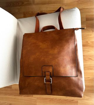 Bolso/Mochila Piel Marrón Nuevo