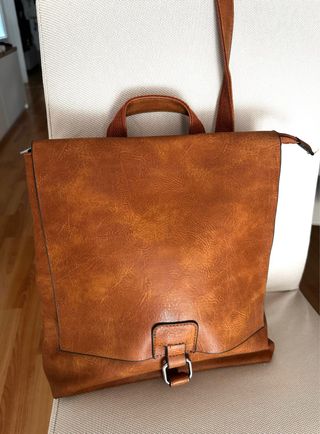 Bolso/Mochila Piel Marrón Nuevo
