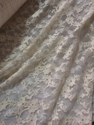 Tessuto pizzo elasticizzato avorio H150