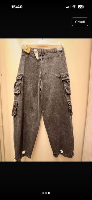 Jeans Cargo Tasconi Grigio