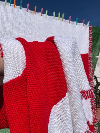 Manta hecha a mano patchwork de ganchillo