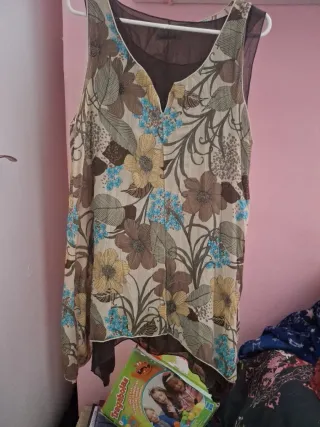 Blusa top vestido floral japonés