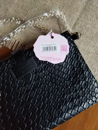 Pochette Camomilla Milano Nera Intrecciata