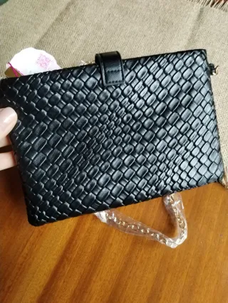 Pochette Camomilla Milano Nera Intrecciata